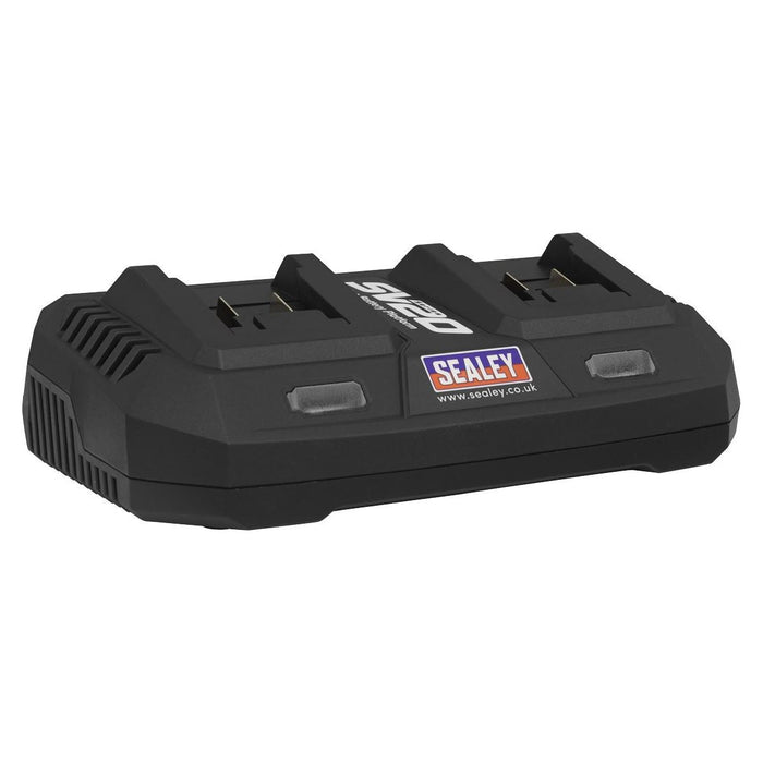 Sealey Dual Battery Charger 20V SV20 Series Lithium-ion CP20VMC2 Sealey - Town Tools 