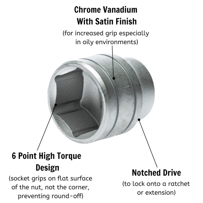 Teng Tools 3/8" Socket 6 pt Metric 17mm Teng Tools - Town Tools 