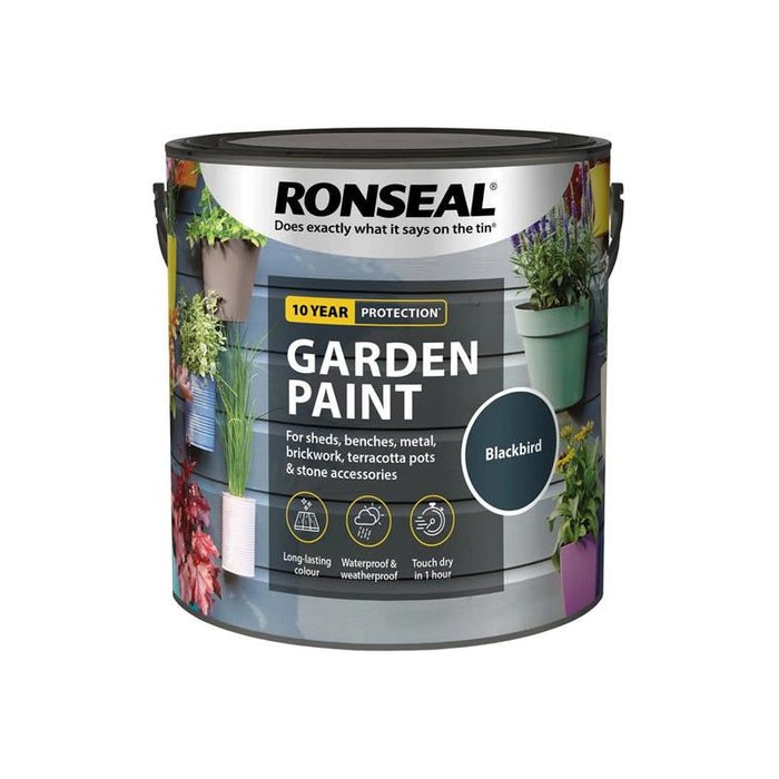 Ronseal Garden Paint Blackbird 2.5 litre Ronseal - Town Tools