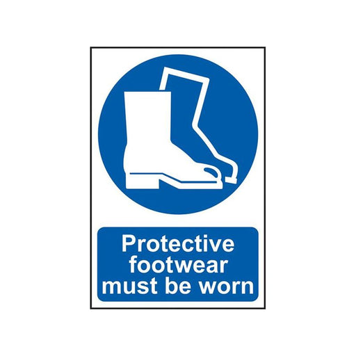 Scan Protective Footwear Must Be Worn - PVC Sign 200 x 300mm Scan - Town Tools