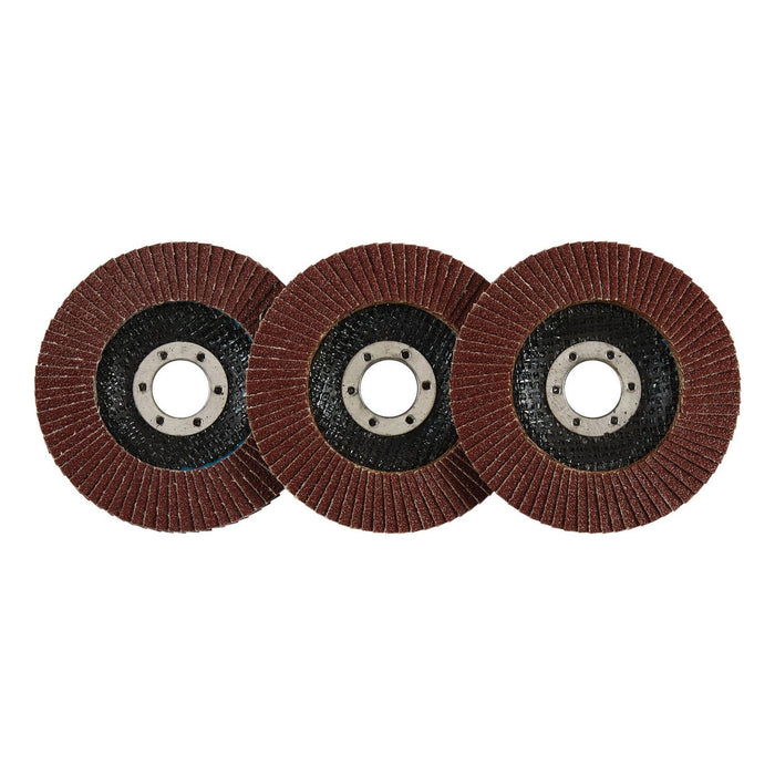 Draper Aluminium Oxide Flap Discs, 115 x 22.23mm, 60 Grit (Pack of 10) 83067 Draper - Town Tools 