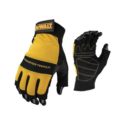Dewalt Power Tools Fingerless Synthetic Padded Leather Palm Gloves - Large DeWALT Power Tools - Town Tools