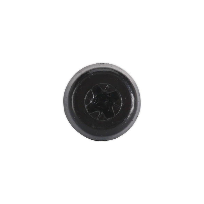 Sealey Numberplate Screw Plastic Enclosed Head 4.8 x 18mm Black Pack of 50 PTNP3 Sealey - Town Tools 