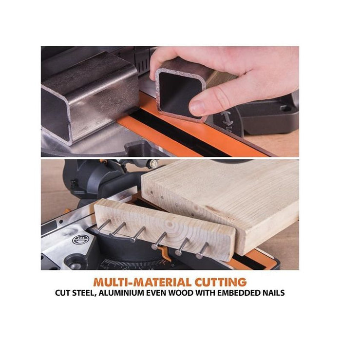 Evolution R210SMS+ Pro Multi-Material Sliding Mitre Saw 210mm 1500W 240V Evolution - Town Tools