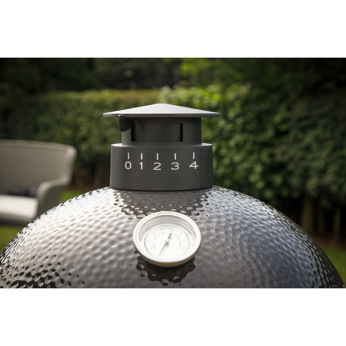 Dellonda Deluxe 22"(56cm) Ceramic Kamado Style BBQ with Wheeled Stand