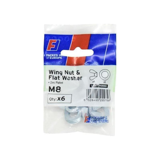 Forgefix Wing Nut & Washer M8 ForgePack 6 ForgeFix - Town Tools