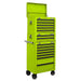 Superline PRO Topchest Mid-Box Tool Chest & Rollcab Combination 14 Drawer Green Superline Pro - Town Tools 