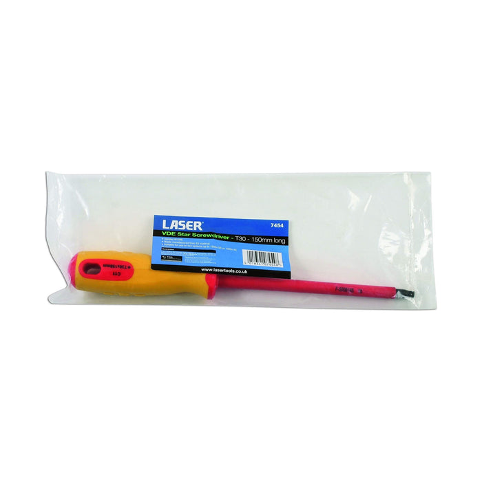 Laser Insulated Star* Screwdriver T30 7454 Laser - Town Tools 