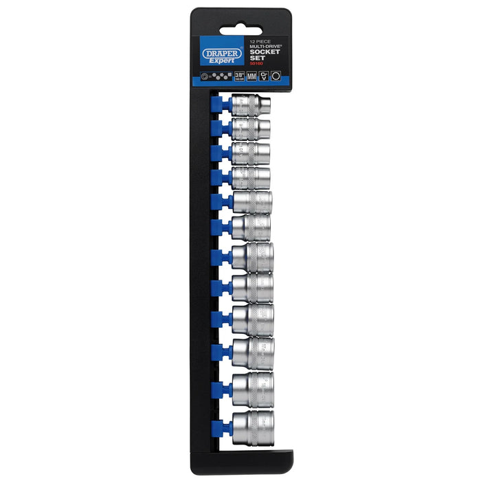 Draper Expert Multi-Drive® Socket Set, 3/8" Sq. Dr. (12 Piece) - D9M/MDS/E