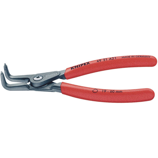 Draper Knipex 49 21 A21 90&deg; External Straight Tip Circlip Pliers, 19 - 60mm Draper - Town Tools 