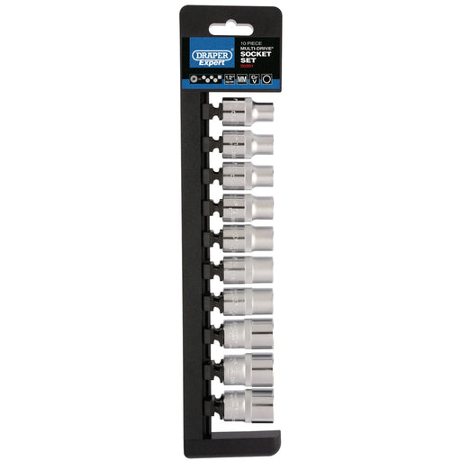 Draper Expert Multi-Drive® Socket Set, 1/2" Sq. Dr. (10 Piece) - H10M/MDS/E