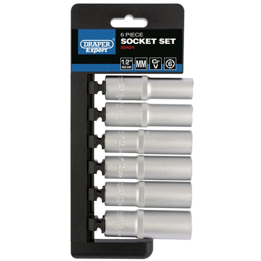 Draper Expert Metric Deep Socket Set, 1/2" Sq. Dr. (6 Piece) - H6M/6PT/E