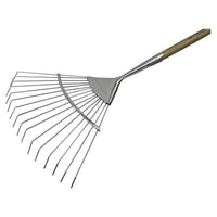 Faithfull Prestige Stainless Steel Lawn Rake Ash Handle