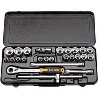 Elora Metric Socket Set, 1/2" Sq. Dr. (25 Piece) - 770-OKLMU