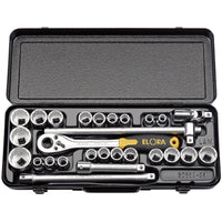 Elora Metric and Imperial Socket Set, 1/2" Sq. Dr. (27 Piece) - 770-OKLAMU