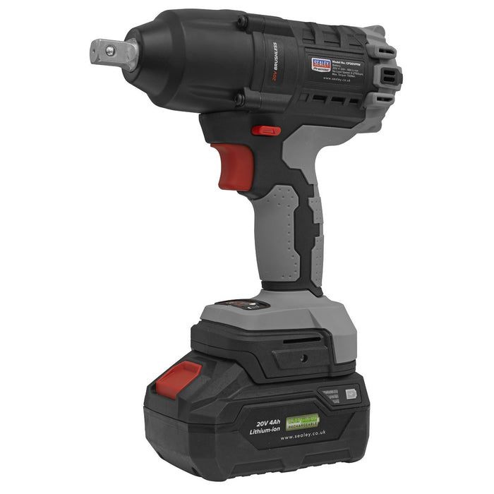 Premier SV20 Series 1/2"Sq Drive Brushless Cordless Impact Wrench 20V Body Only Sealey Premier - Town Tools 