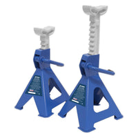 Sealey AXLe Stands (Pair) 2 Tonne Capacity per Stand Ratchet Type Blue