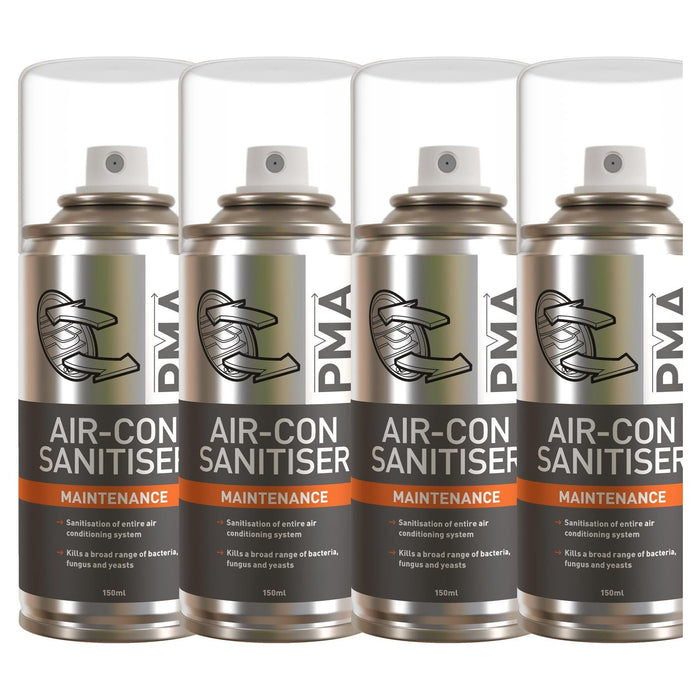 6 X Pma Air Con Ac Sanitiser Cleaner Maintenance Bomb Spray Bacteria Odour 150Ml