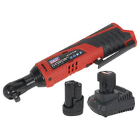 Sealey Ratchet Wrench Kit 3/8"Sq Drive 12V SV12 Series 2 Batteries CP1202KIT