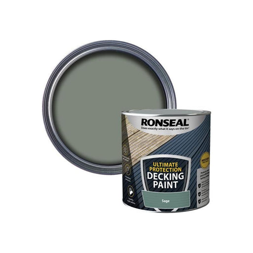 Ronseal Ultimate Protection Decking Paint Sage 2.5 litre Ronseal - Town Tools