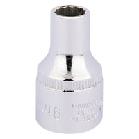 Draper Elora Bi-Hexagon Socket, 1/2" Sq. Dr., 9mm 24541