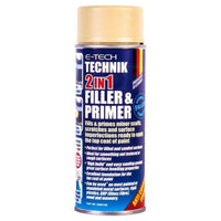 3x E-Tech Technik 2-in-1 Filler & Primer Car Body Repair Paint Undercoat 400ml Can