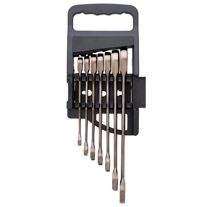 Draper HI-TORQ® Metric Ratcheting Combination Spanner Set, Black (7 Piece)