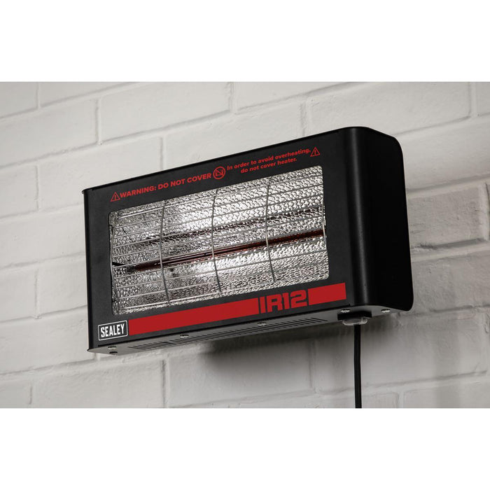 Sealey Wall Mounting Infrared Quartz Heater 1.2W/230V IR12 Sealey - Town Tools 