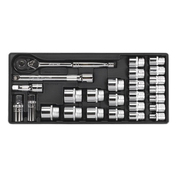 Sealey Tool Tray with Socket Set 26pc 1/2"Sq Drive TBT21