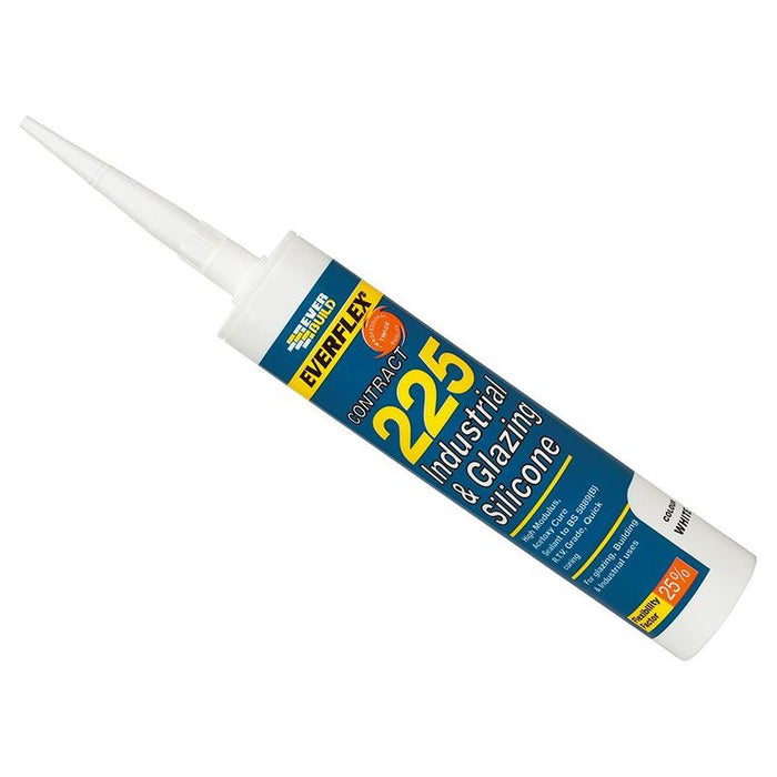 Everbuild Sika Everflex® 225 Industrial & Glazing Silicone Brushed Steel 295ml Everbuild Sika - Town Tools
