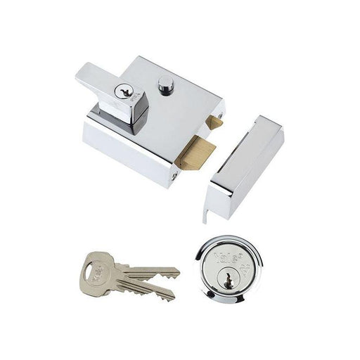 Yale Locks P2 Double Security Nightlatch 40mm Backset Chrome Finish Visi Yale Locks - Town Tools