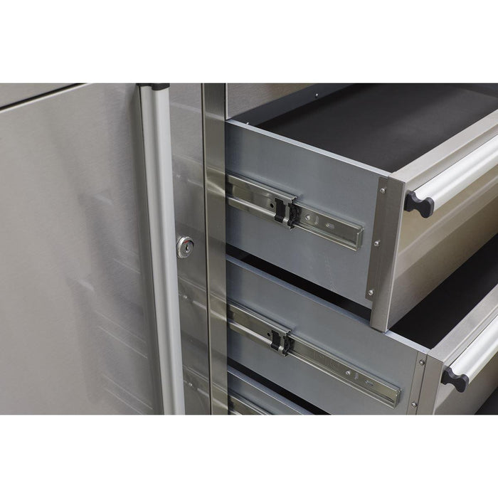 Sealey Mobile Stainless Steel Tool Cabinet 4 Drawer AP4804SS Sealey - Town Tools 