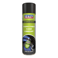 Sealey Chain & Cable Clear Lubricant 500ml SCS017S