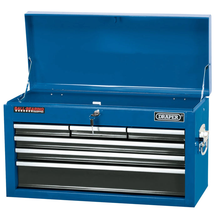 Draper Narrow Tool Chest, 6 Drawer, 24", Blue - TC6B