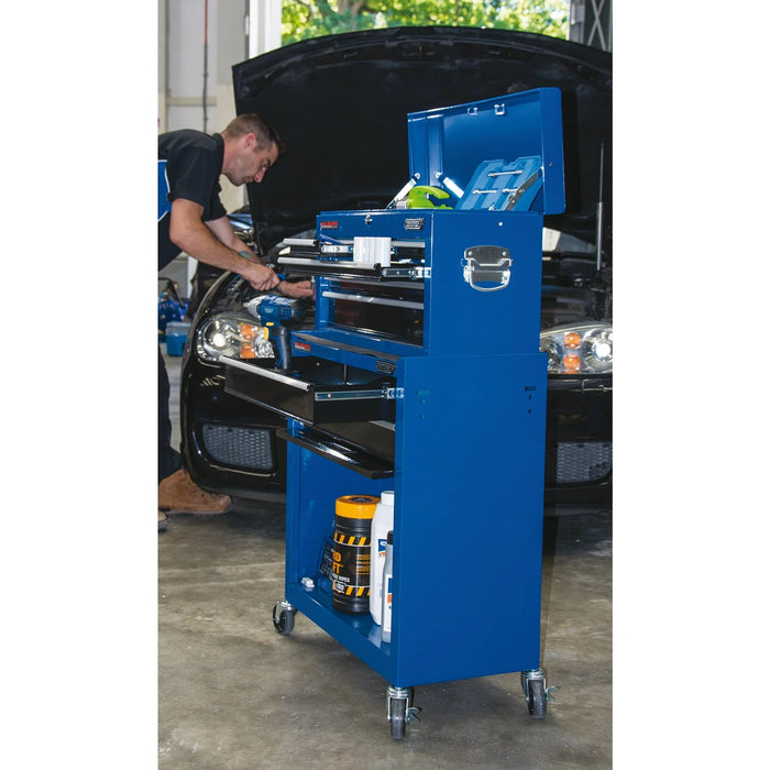 Draper Narrow Tool Chest, 6 Drawer, 24", Blue - TC6B