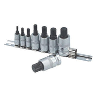 Laser Spline Socket Bit Set 1/4"D, 3/8"D, & 1/2"D 8pc 3266
