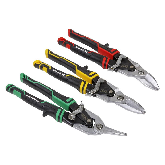 Sealey High Leverage Aviation Tin Snip Set 3pc AK69073 Sealey - Town Tools 