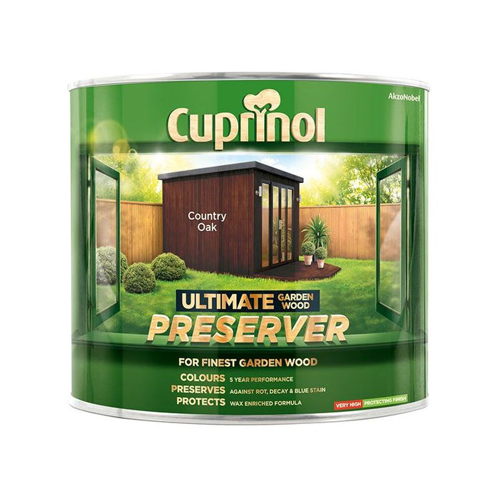 Cuprinol Ultimate Garden Wood Preserver Country Oak 1 litre Cuprinol - Town Tools