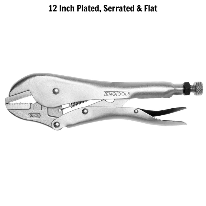 Teng Tools Flat Jaw Power Grip Plier 300mm Teng Tools - Town Tools 