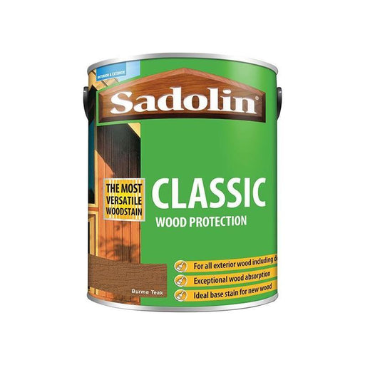 Sadolin Classic Wood Protection Burma Teak 5 litre Sadolin - Town Tools