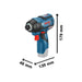 Bosch GDR 12V-110 Professional 1/4in Impact Driver 12V Bare Unit Bosch - Town Tools