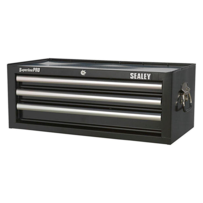 Sealey Mid-Box 3 Drawer with Ball-Bearing Slides Black AP33339B Sealey - Town Tools 