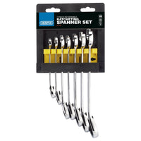Draper HI-TORQ Metric Reversible Ratcheting Combination Spanner Set (7 Piece)