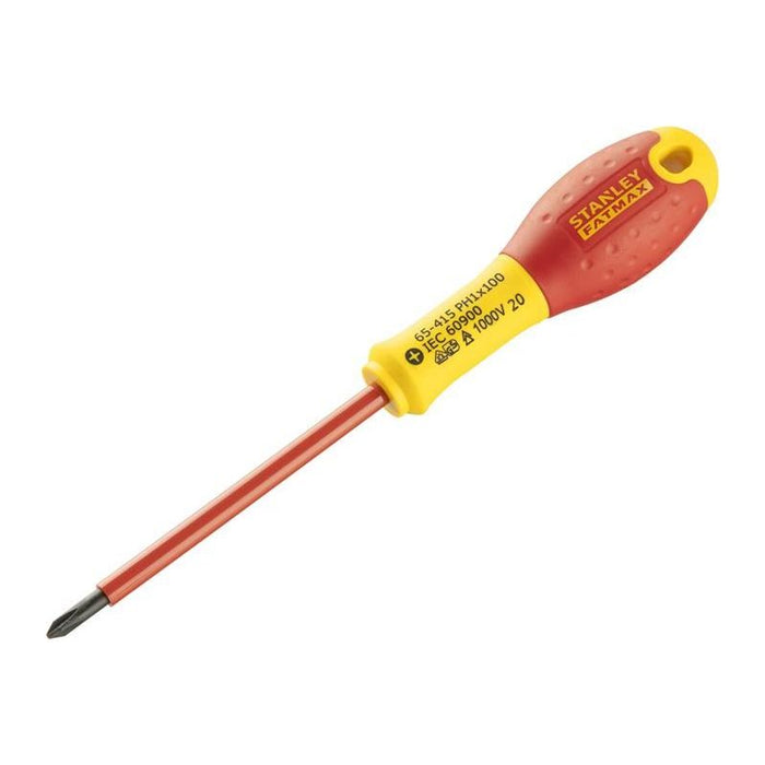 Stanley® Hand Tools FatMax® VDE Insulated Screwdriver Phillips Tip PH1 x 100mm STANLEY® Hand Tools - Town Tools