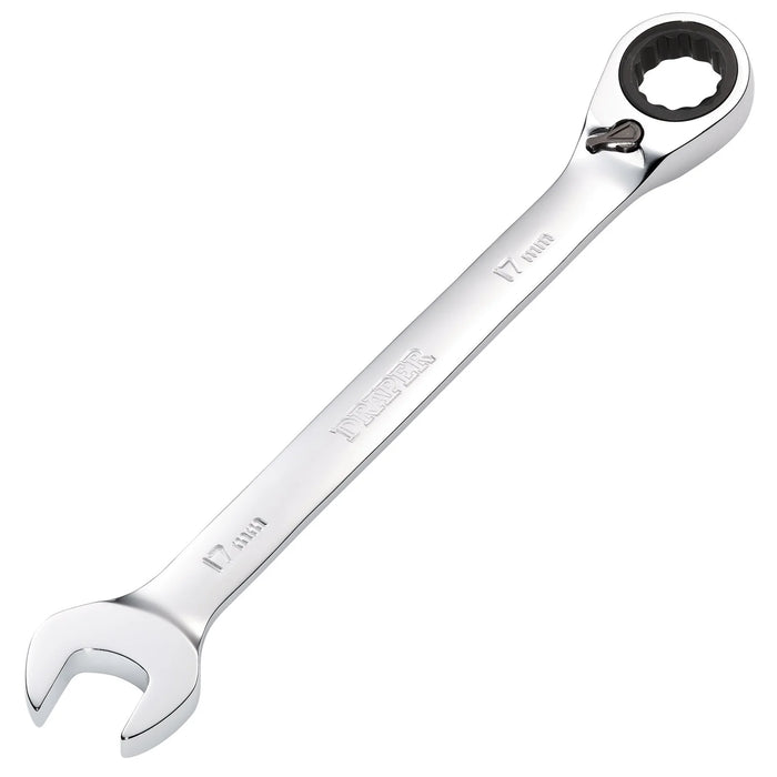 Draper HI-TORQ® Metric Reversible Ratcheting Combination spanner 8-19mm