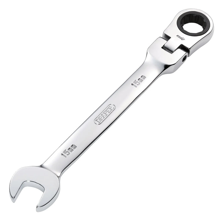Draper HI-TORQ® Metric Flexible Head Ratcheting Combination spanner 8-30mm