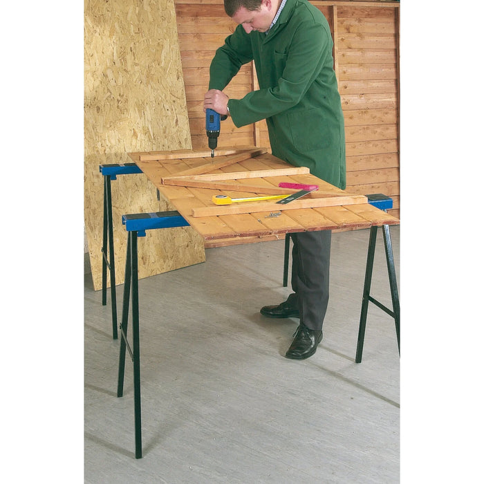 Draper Pair of Fold Down Trestles, 1000 x 780mm - TRY2