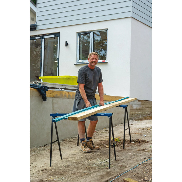 Draper Pair of Fold Down Trestles, 1000 x 780mm - TRY2