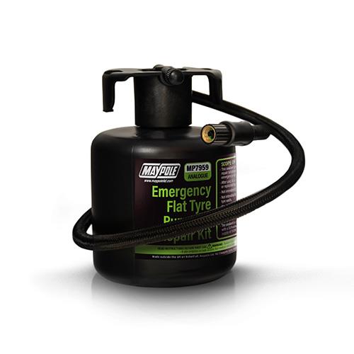 Maypole Emergency Car Flat Tyre Puncture Repair Kit (Analogue) Compressor & Sealant