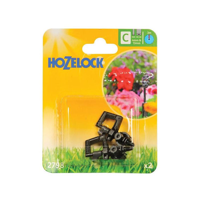 Hozelock 2798 Adjustable 360° Mini Sprinkler (Pack 2) Hozelock - Town Tools